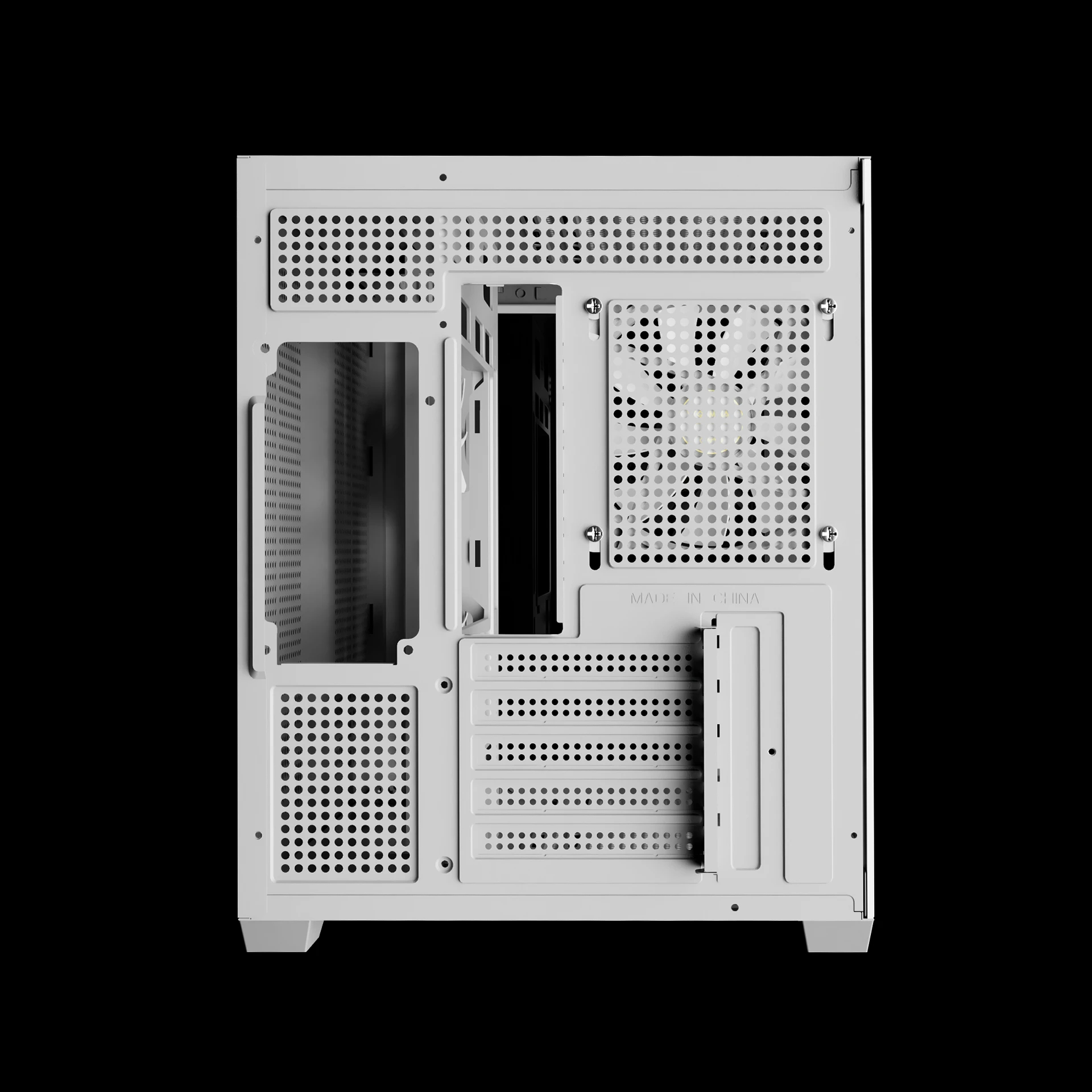 Кутия Gamdias AURA GC10M White Case mATX 3 x 120 mm A-RGB, Tempered Glass
