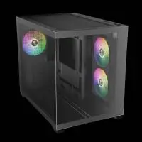 Кутия Gamdias AURA GC10M Case mATX 3 x 120 mm A-RGB, Tempered Glass