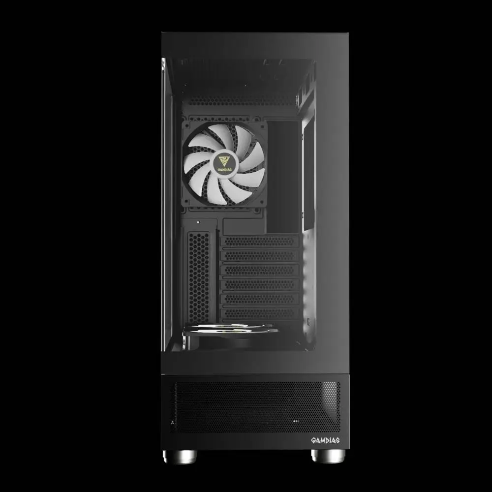 Кутия Gamdias ATLAS E1 Case ATX 3 x 120 mm A-RGB, Digital Display, Tempered Glass