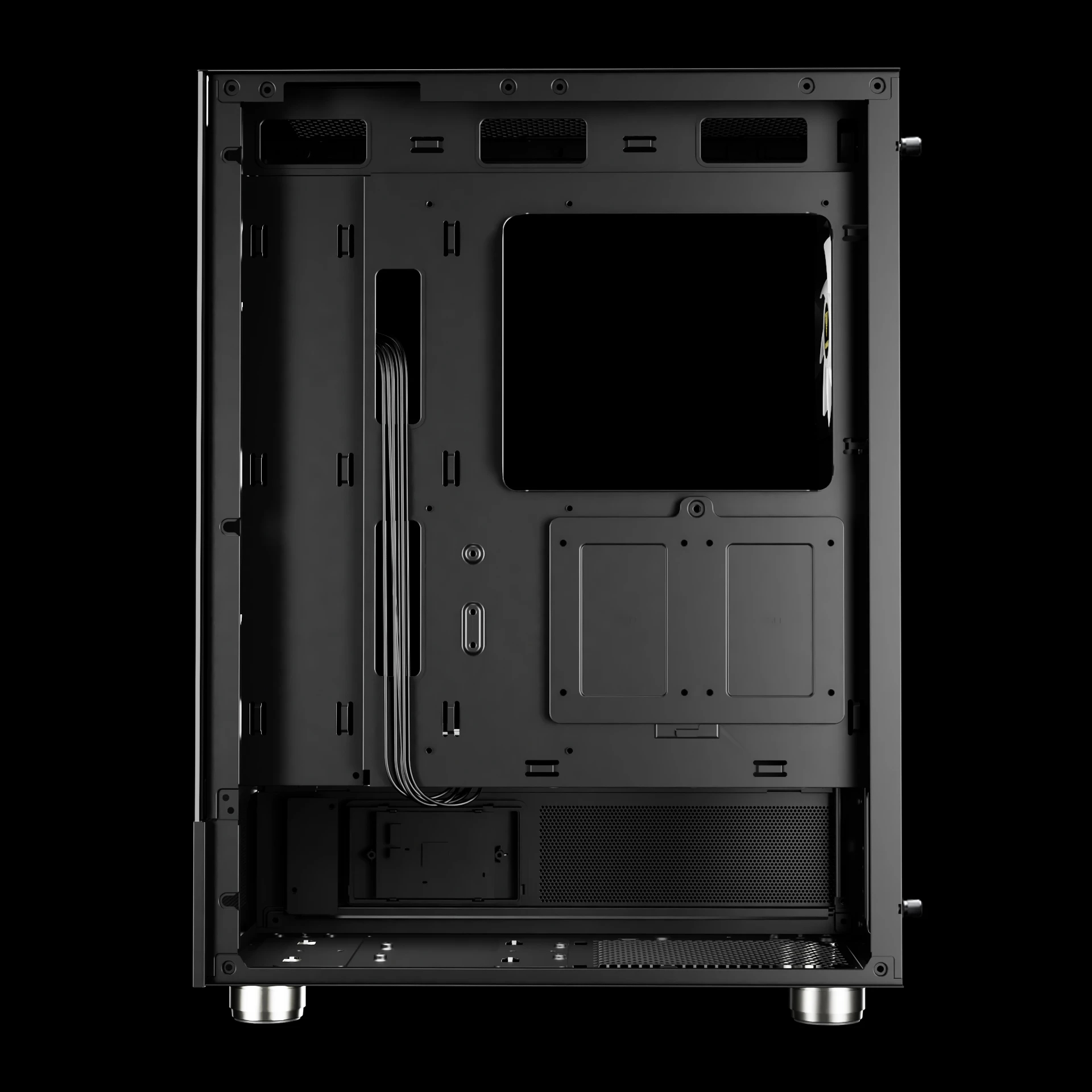 Кутия Gamdias ATLAS E1 Case ATX 3 x 120 mm A-RGB, Digital Display, Tempered Glass