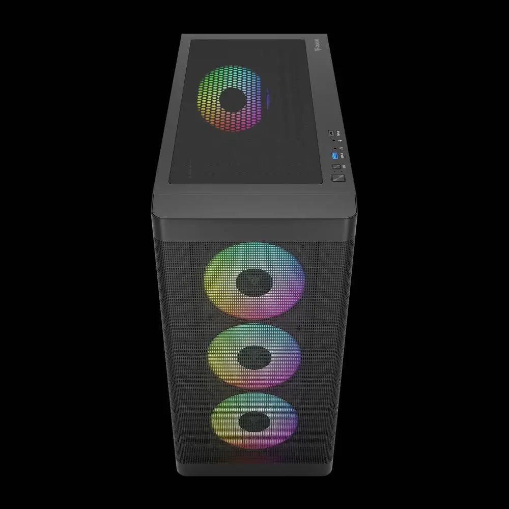 Кутия Gamdias ATHENA M3 Black Case E-ATX USB-C 4 x 120 mm A-RGB Mesh Tempered Glass