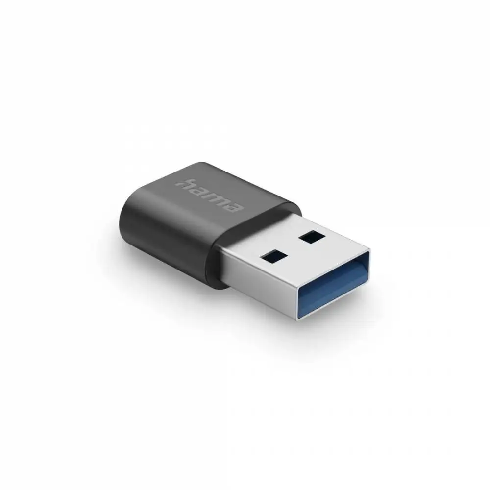 Адаптер HAMA USB-A мъжко - USB-C женско, USB 3.2 Gen 2, 10 Gbit/s, Черен
