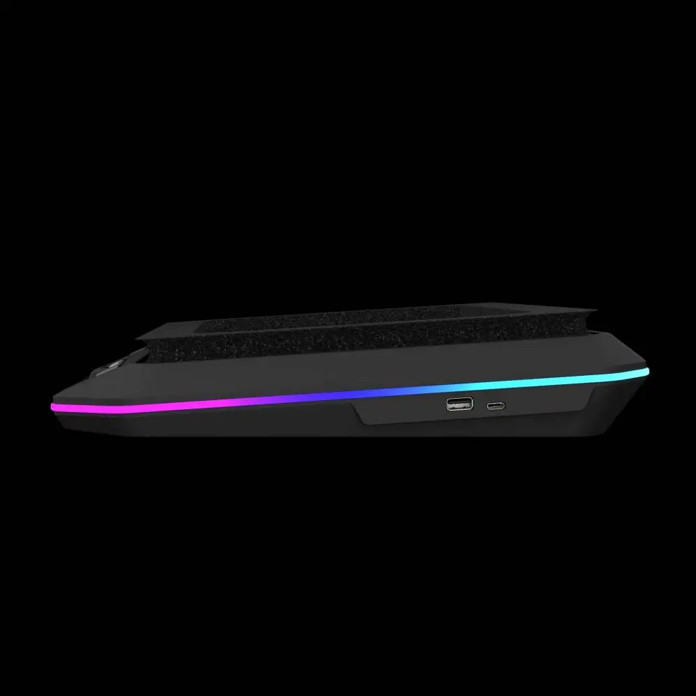 Gamdias Охладител за лаптоп Gaming Notebook Cooler 19" - AETHER P1 - USB-C/A Hub, RGB, Phone Stand