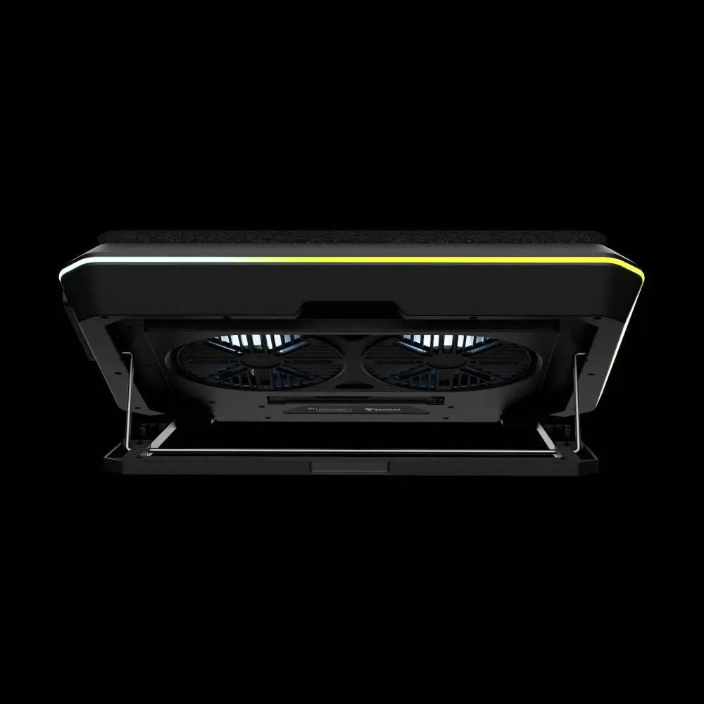 Gamdias Охладител за лаптоп Gaming Notebook Cooler 19" - AETHER P1 - USB-C/A Hub, RGB, Phone Stand