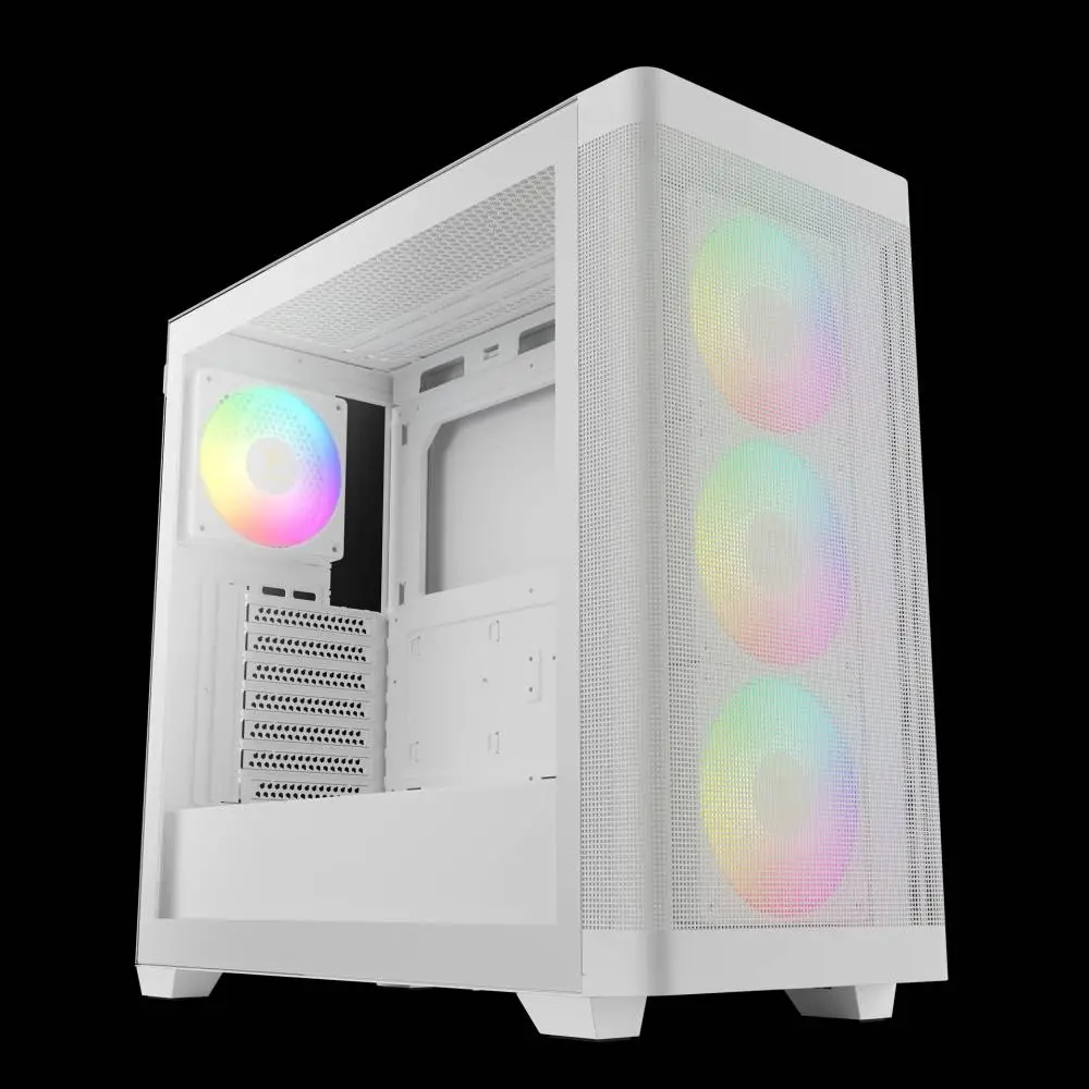 Кутия Gamdias ATHENA M3 White Case E-ATX USB-C 4 x 120 mm A-RGB Mesh Tempered Glass
