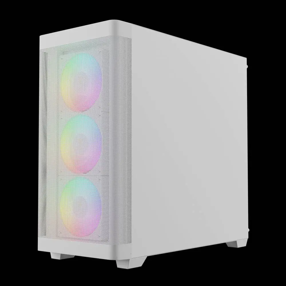Кутия Gamdias ATHENA M3 White Case E-ATX USB-C 4 x 120 mm A-RGB Mesh Tempered Glass