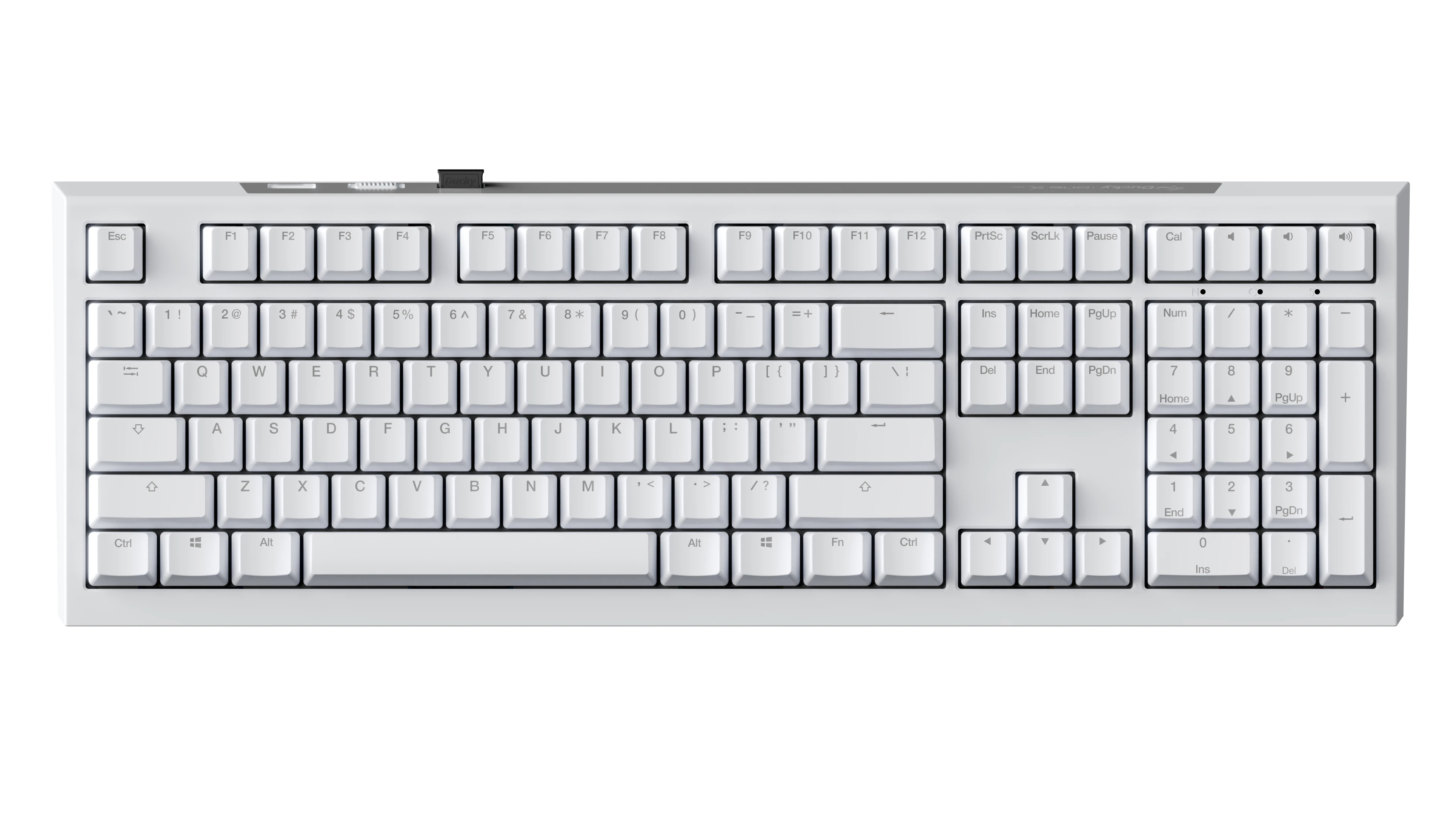 Геймърска механична клавиатура Ducky One X Wireless White - Ducky AI Switches [Linear], Bluetooth, 2.4