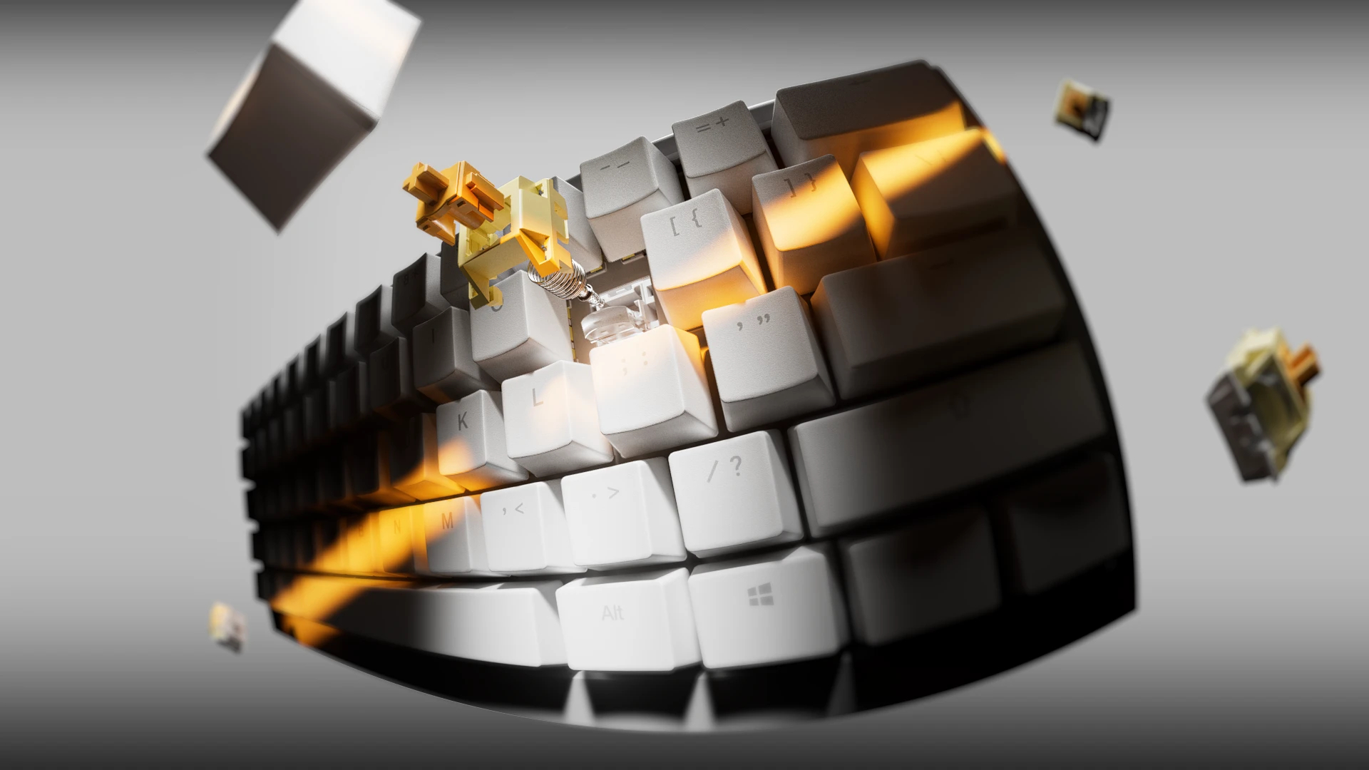 Геймърска механична клавиатура Ducky One X Wireless Black - Ducky AI Switches [Linear], Bluetooth, 2.4