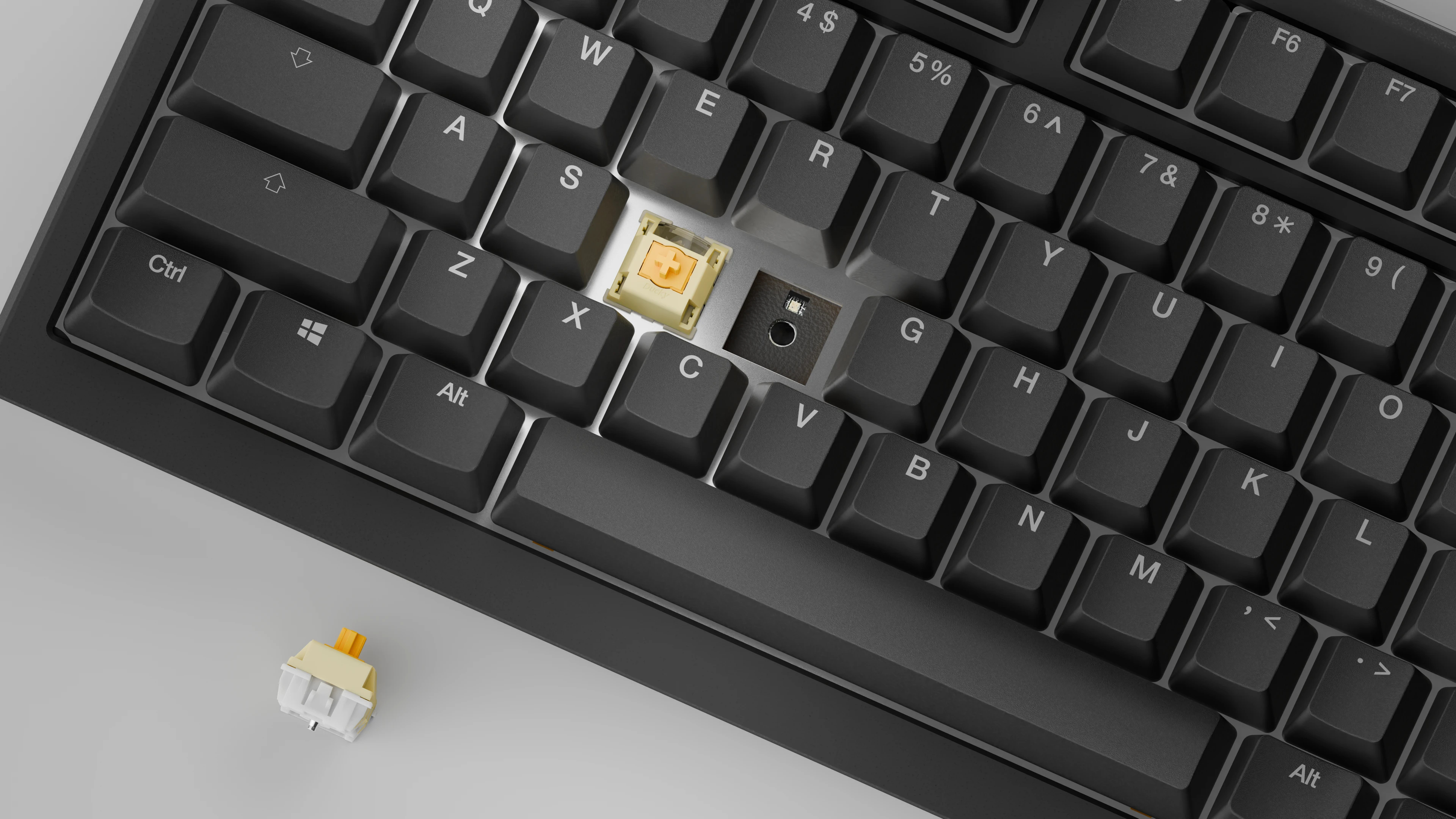 Геймърска механична клавиатура Ducky One X Wireless Black - Ducky AI Switches [Linear], Bluetooth, 2.4