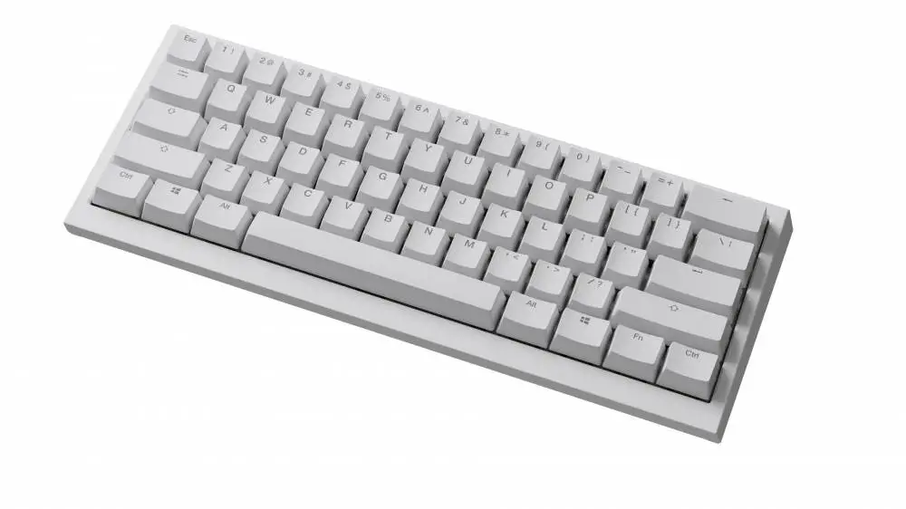 Геймърска механична клавиатура Ducky One X Mini Wireless White - Ducky AI Switches [Linear], Bluetooth