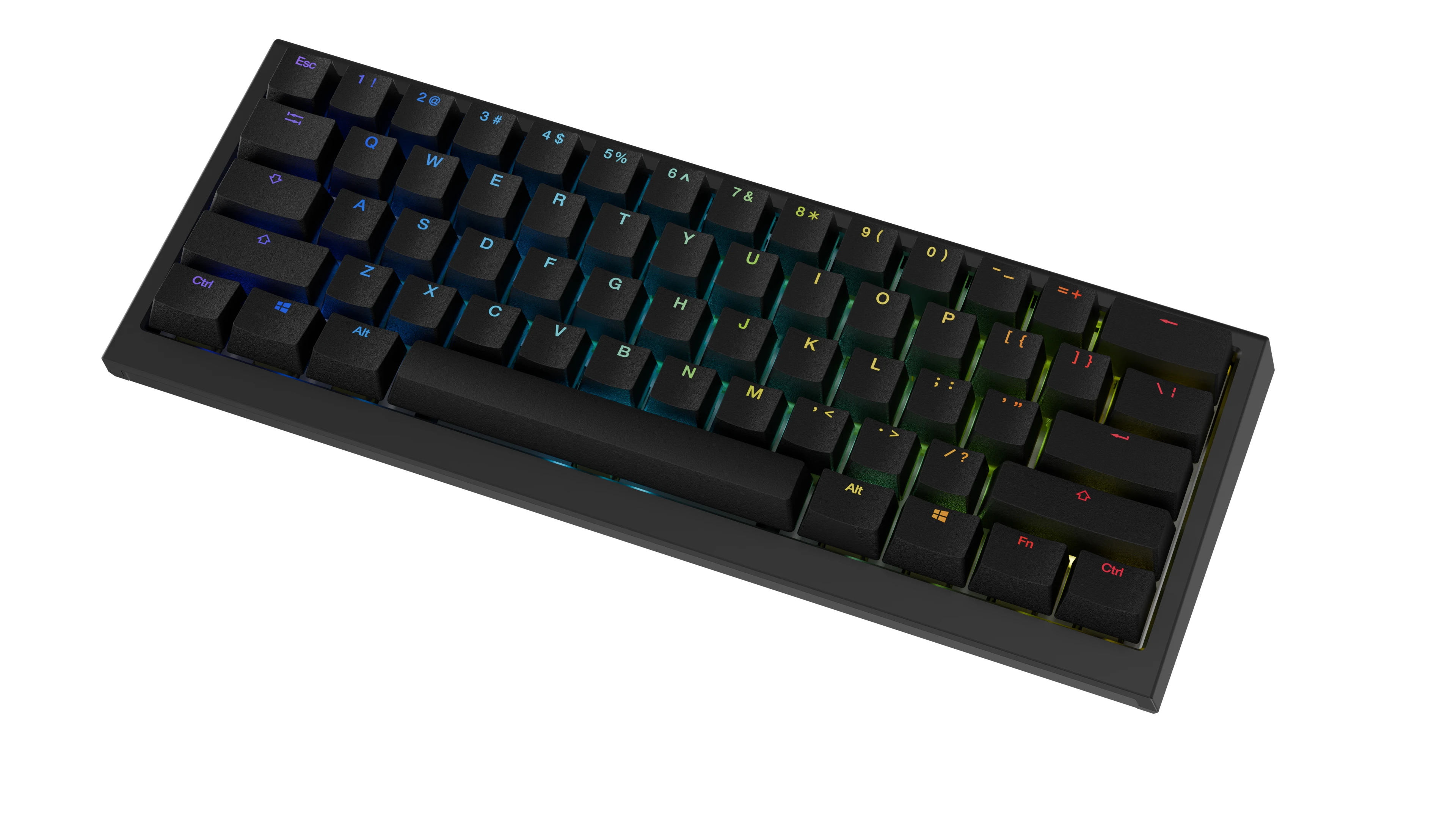 Геймърска механична клавиатура Ducky One X Mini Wireless Black - Ducky AI Switches [Linear], Bluetooth
