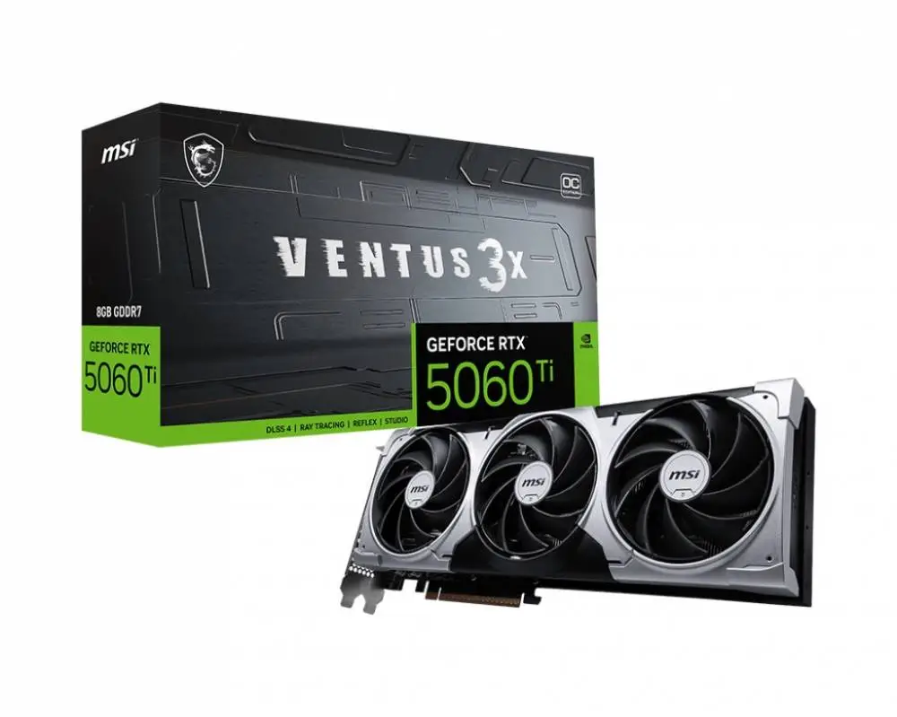 Видео карта MSI GeForce RTX 5060 Ti 8G VENTUS 3X OC - 912-V812-080