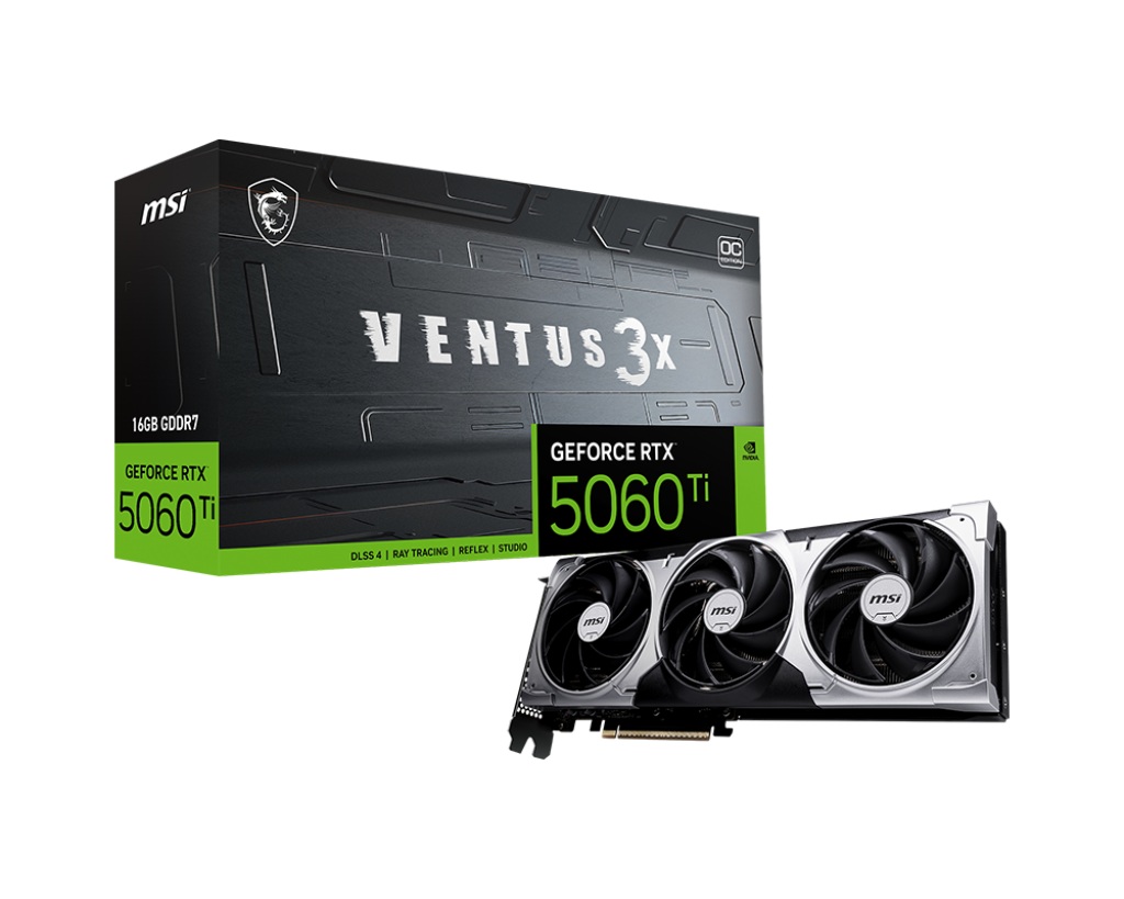 Видео карта MSI GeForce RTX 5060 Ti 16G VENTUS 3X OC - 912-V812-077