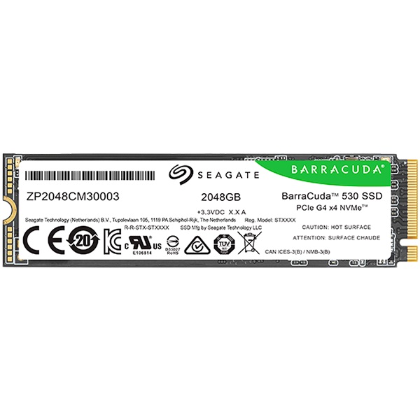 Диск SSD Seagate Barracuda 530 2TB M.2 2280 NVMe PCIe Gen4x4 - ZP2048CM3A003