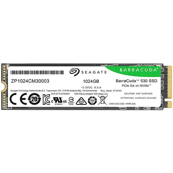 Диск SSD Seagate Barracuda 530 1TB M.2 2280 NVMe PCIe Gen4x4 - ZP1024CM3A003