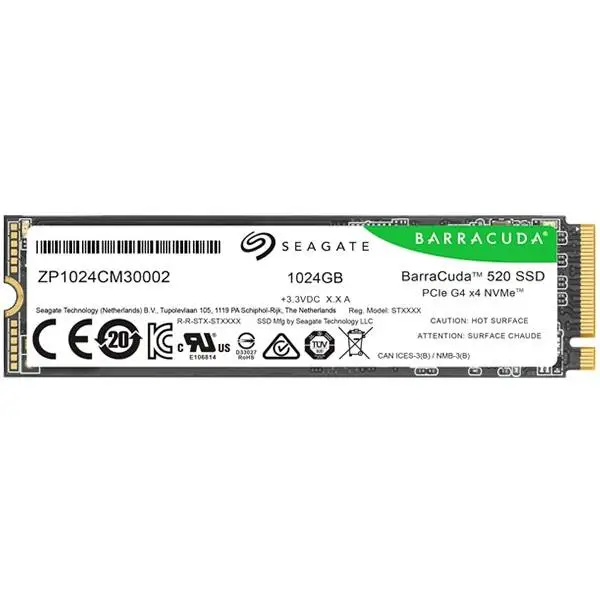 Диск SSD Seagate Barracuda 520 1TB M.2 2280 NVMe PCIe Gen4x4 - ZP1024CM3A002