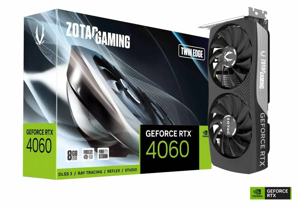Видео карта ZOTAC GAMING GeForce RTX 4060 Twin Edge 8GB GDDR6 - ZT-D40600E-10M