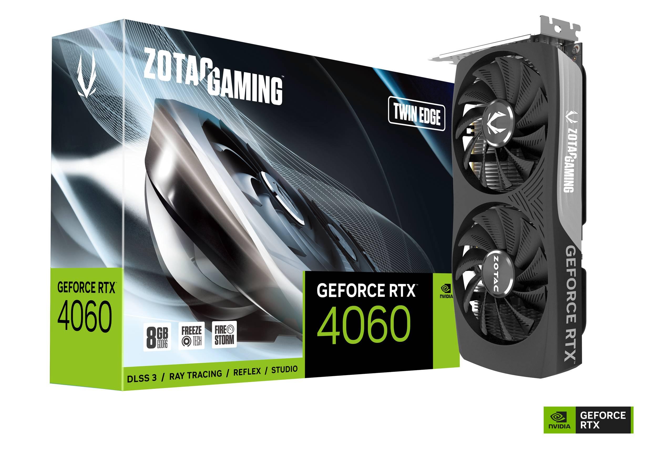 Видео карта ZOTAC GAMING GeForce RTX 4060 Twin Edge 8GB GDDR6 - ZT-D40600E-10M