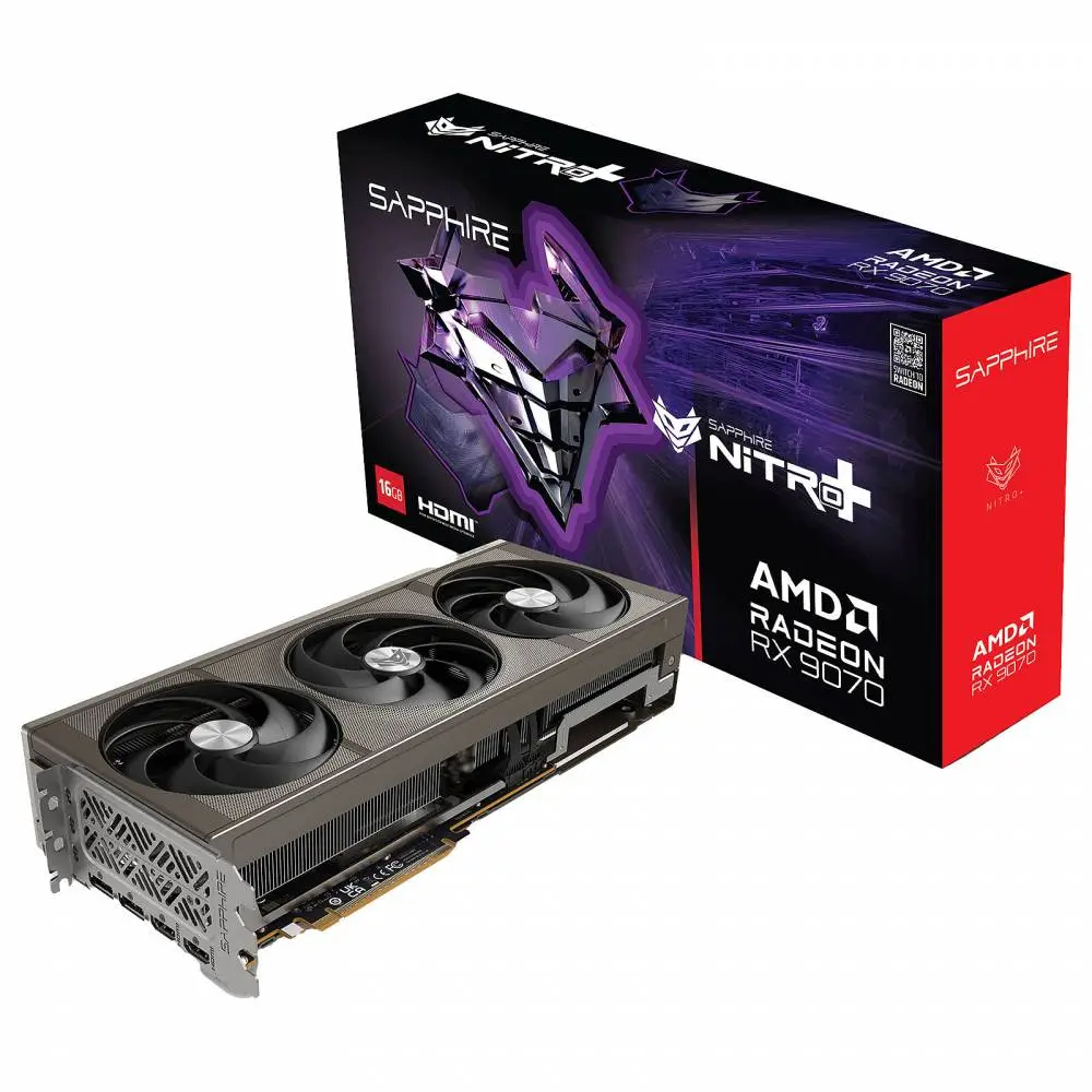 Видео карта Sapphire NITRO+ AMD Radeon RX 9070 OC 16GB - 11349-01-20G