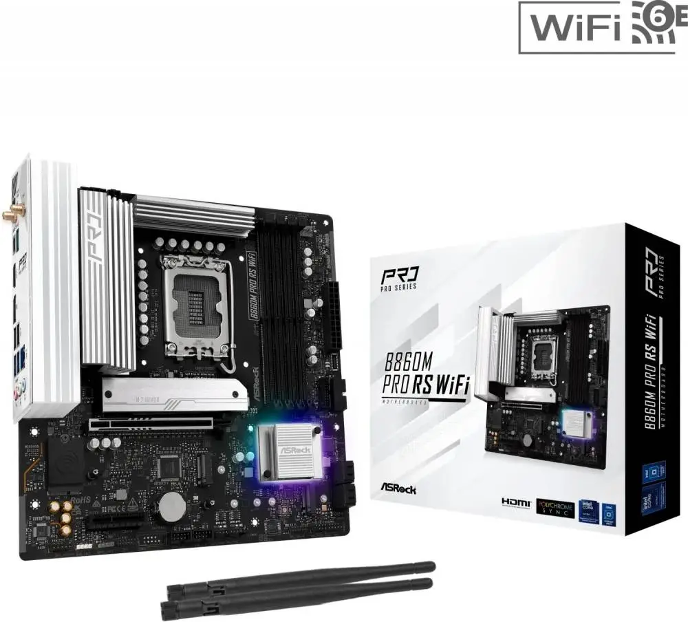 Дънна платка Asrock B860M PRO RS WIFI LGA1851