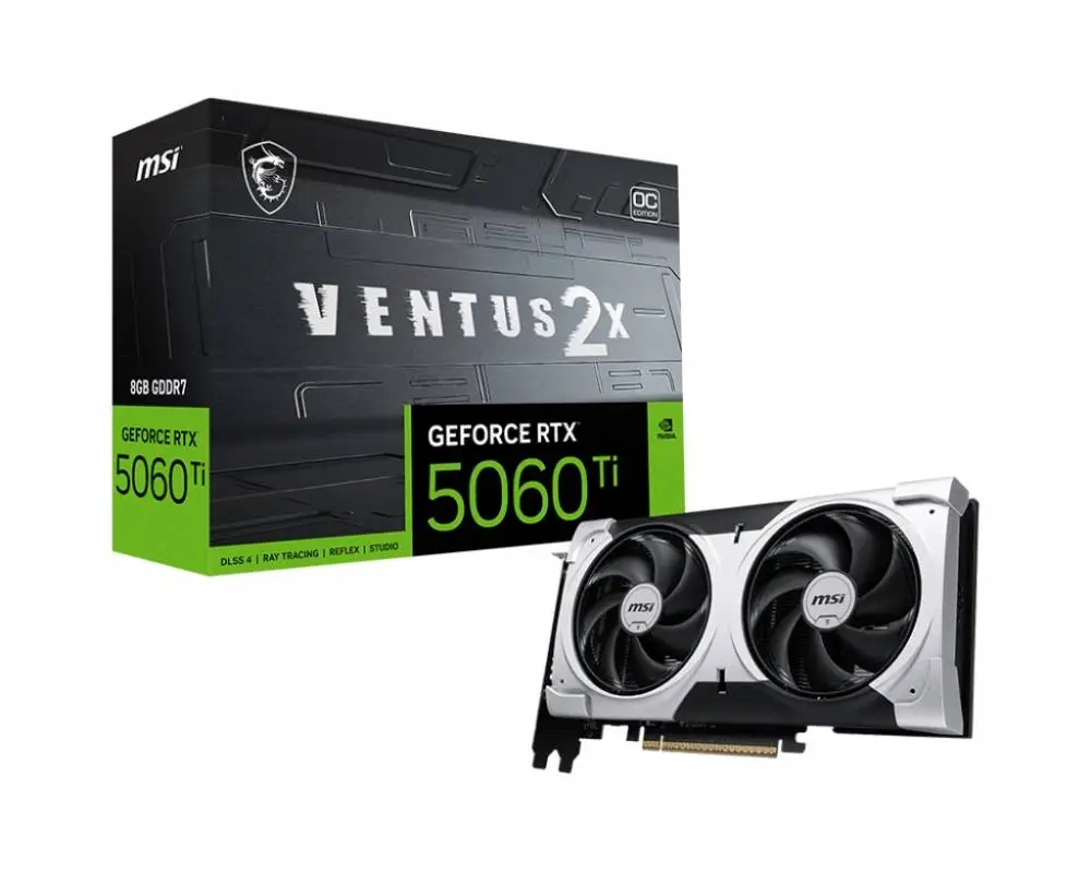 Видео карта MSI GeForce RTX 5060 Ti 8G VENTUS 2X OC PLUS