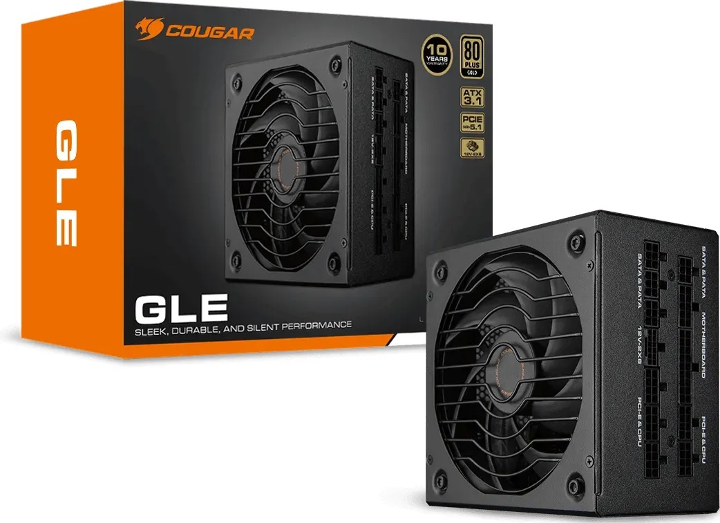 Alimentation COUGAR GLE 1000 (1000W) 80 Plus Gold ATX 3.1, PCIe 5.1 PSU Fully Modular