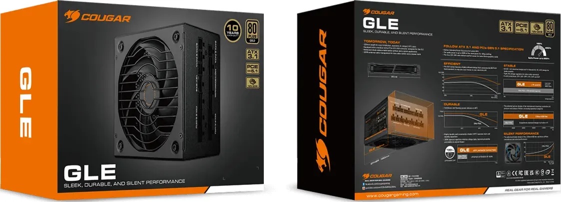 Alimentation COUGAR GLE 1000 (1000W) 80 Plus Gold ATX 3.1, PCIe 5.1 PSU Fully Modular