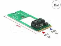 Адаптер Delock 62517, интерфейсен ключ M.2 2260 B+M към Sata 7 Pin