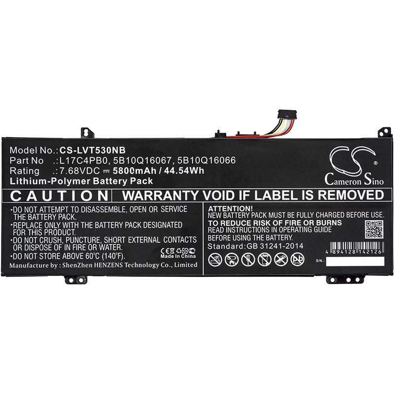 Батерия за лаптоп LENOVO IdeaPad 530S, Yoga 530-14A  L17C4PB0 7,68V 5800mAh LiPo CAMERON SINO