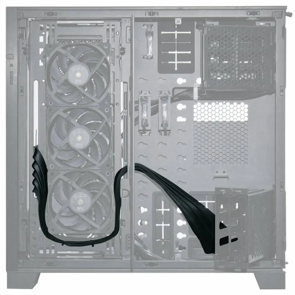 Кабел Lian Li PW-PCIV-4-90X PCIe 4.0 Riser Cable - 900mm, Черен