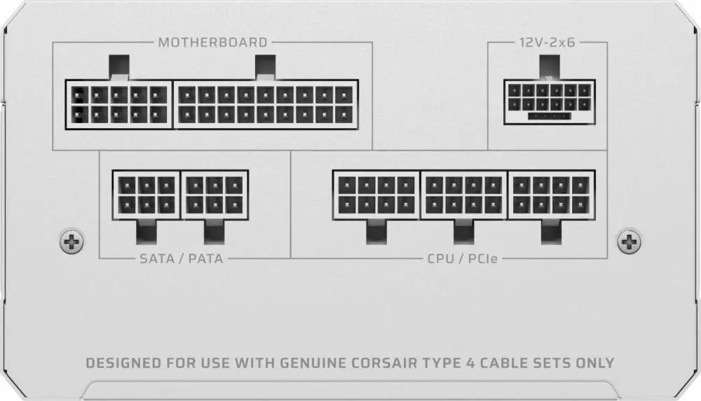 Захранване Corsair RMe 2025 RM850e White ATX 3.1, PCIe Gen 5.1 Fully Modular Low-Noise PSU - CP-9020293-EU