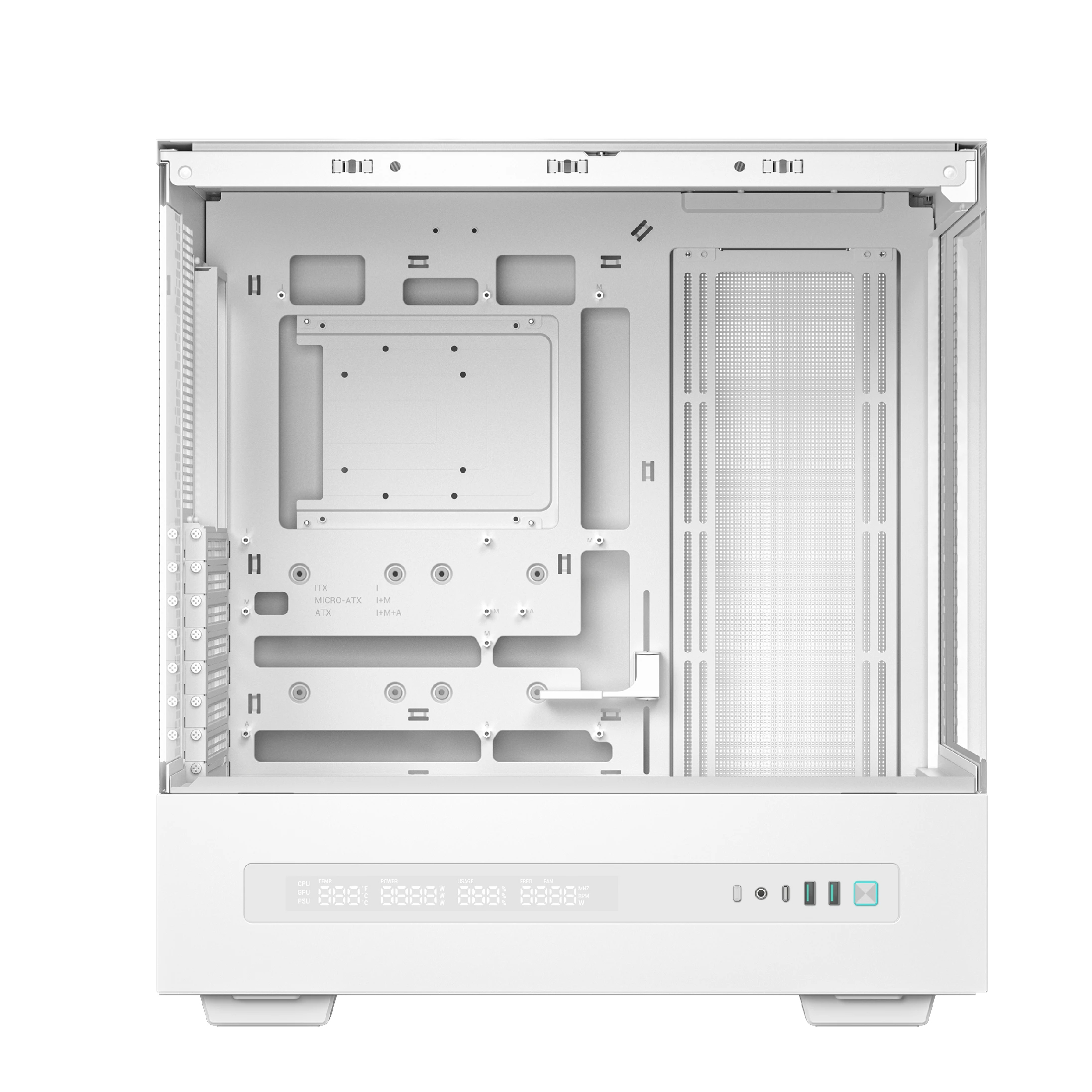 Кутия DeepCool CH690 DIGITAL White Case ATX