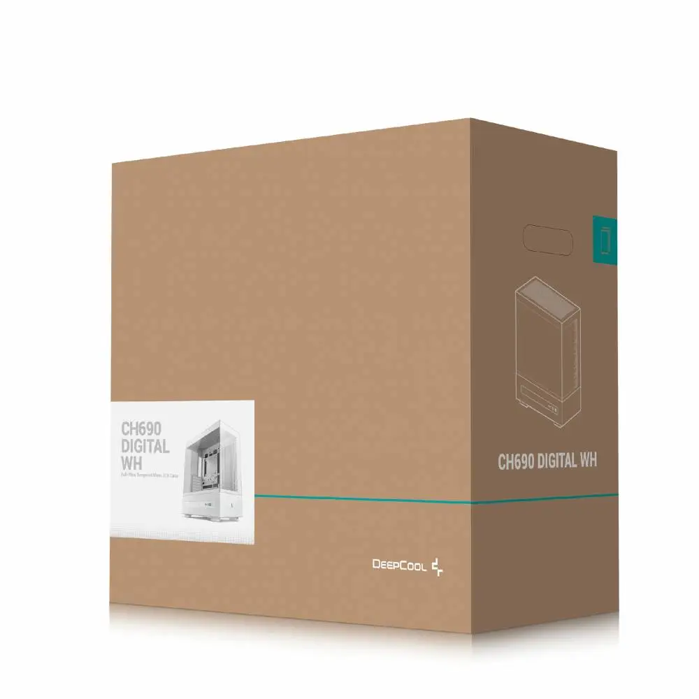 Кутия DeepCool CH690 DIGITAL White Case ATX