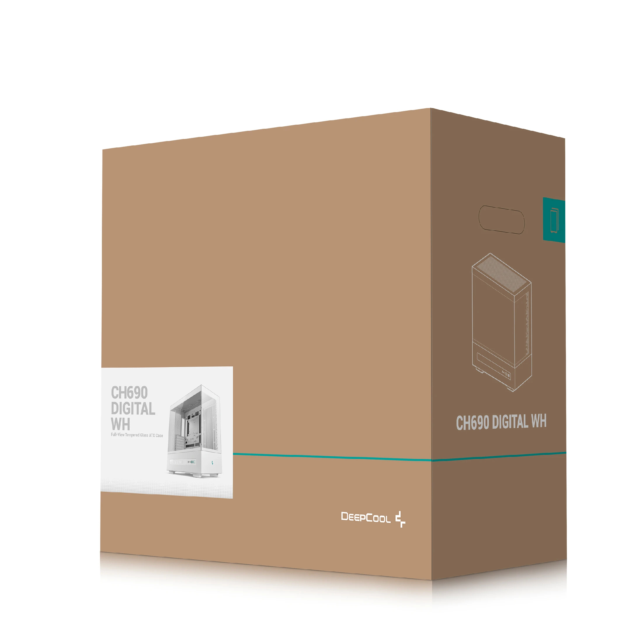 Кутия DeepCool CH690 DIGITAL White Case ATX