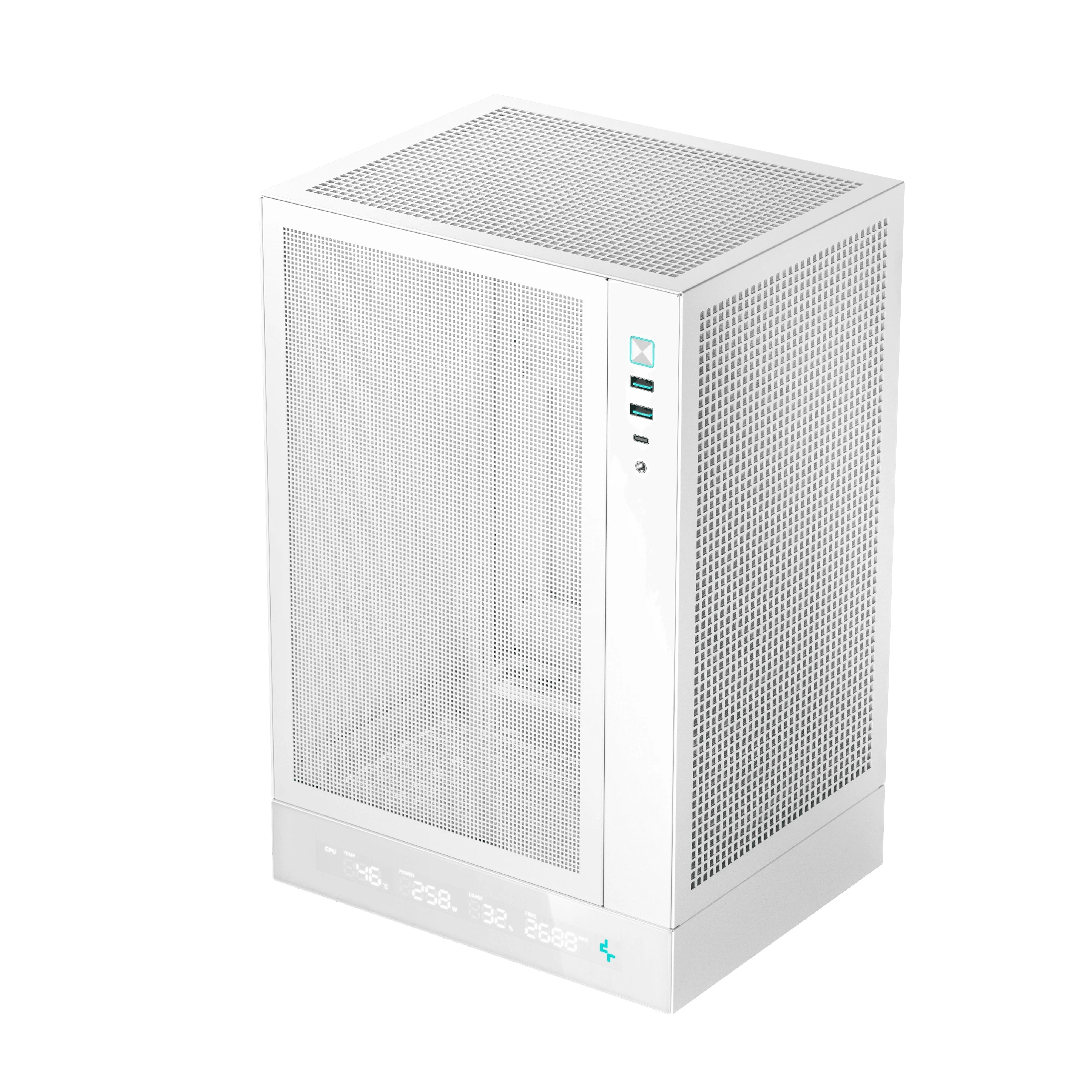 Кутия DeepCool CH170 DIGITAL White Case mini-ITX