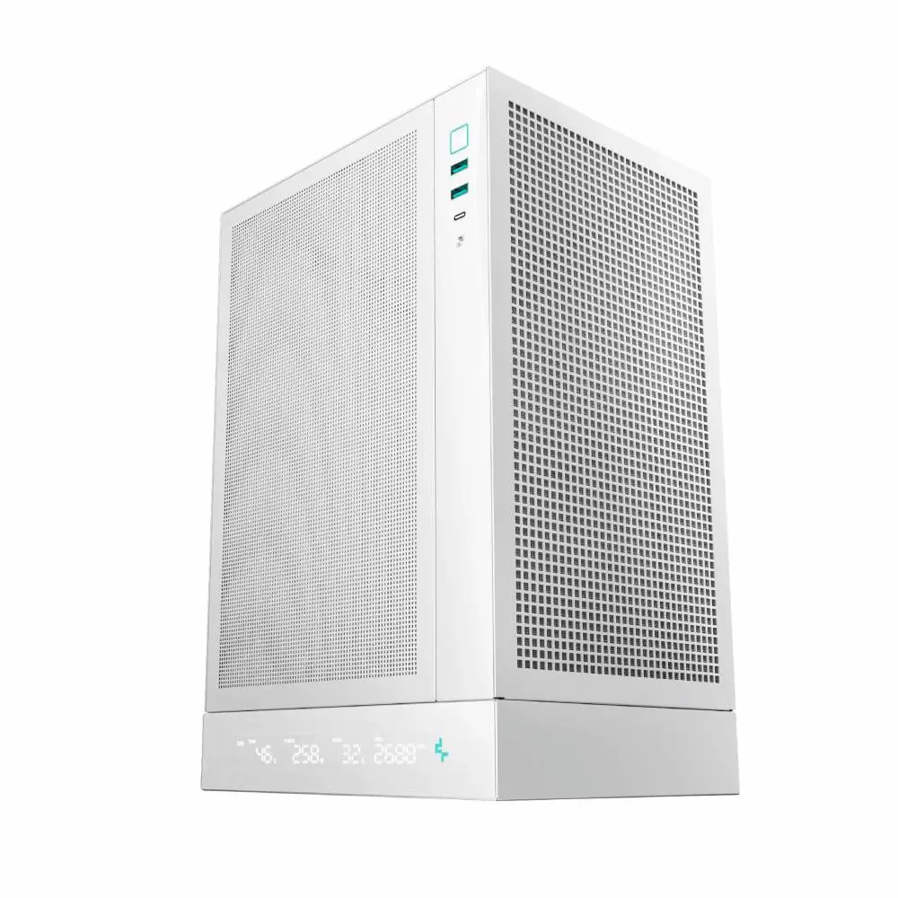 Кутия DeepCool CH170 DIGITAL White Case mini-ITX