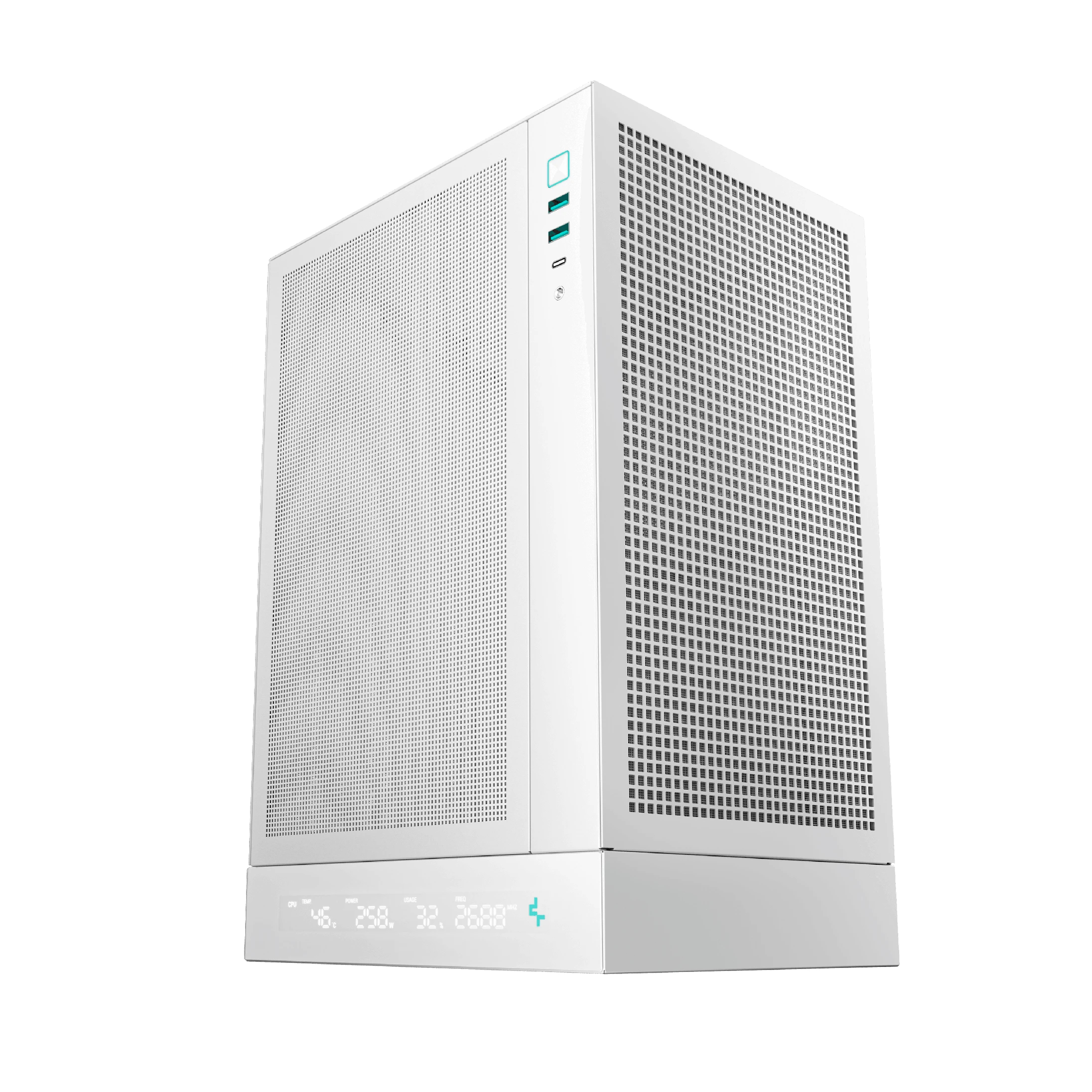 Кутия DeepCool CH170 DIGITAL White Case mini-ITX