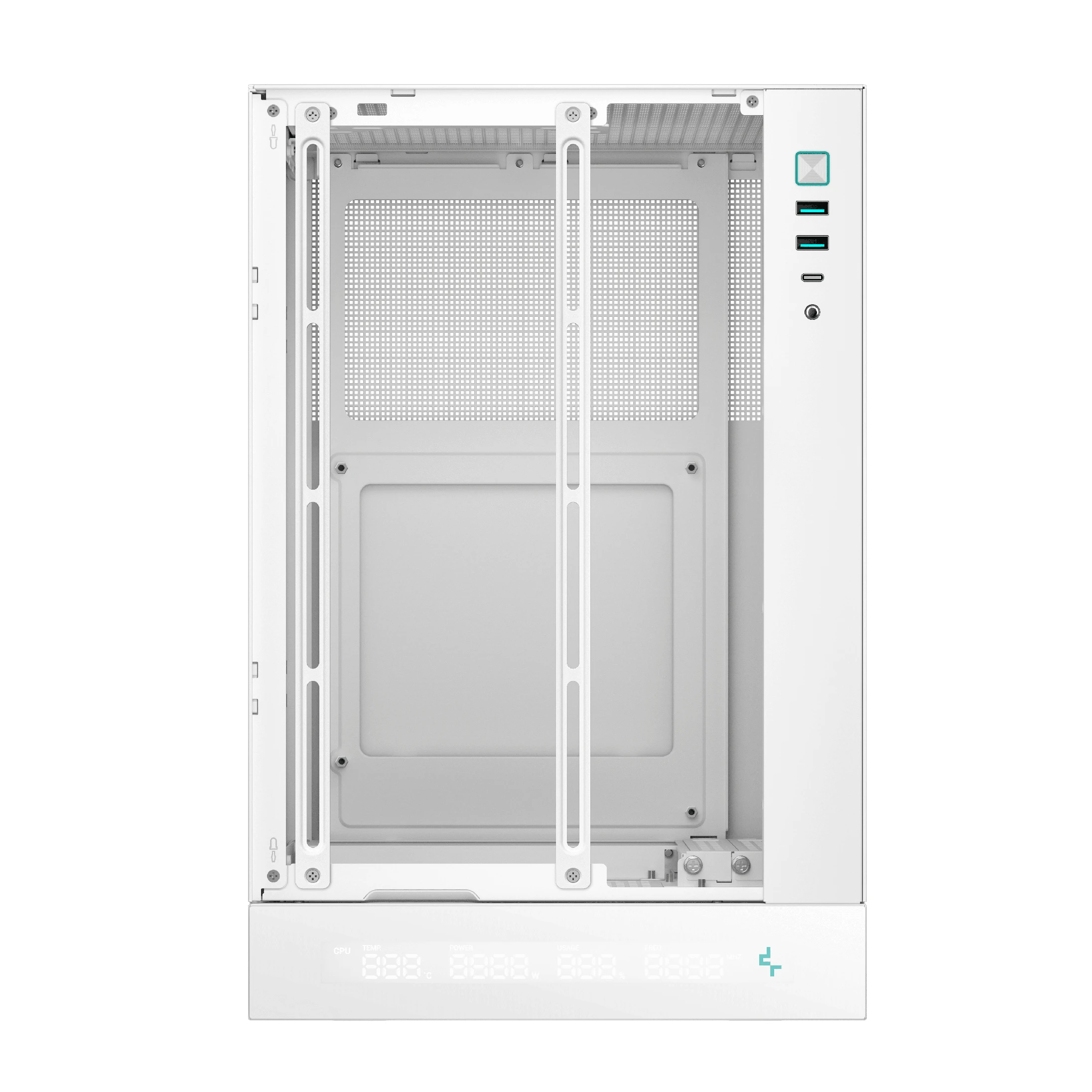 Кутия DeepCool CH170 DIGITAL White Case mini-ITX
