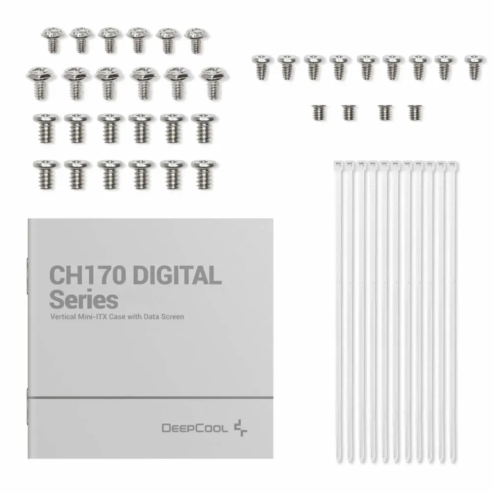 Кутия DeepCool CH170 DIGITAL White Case mini-ITX