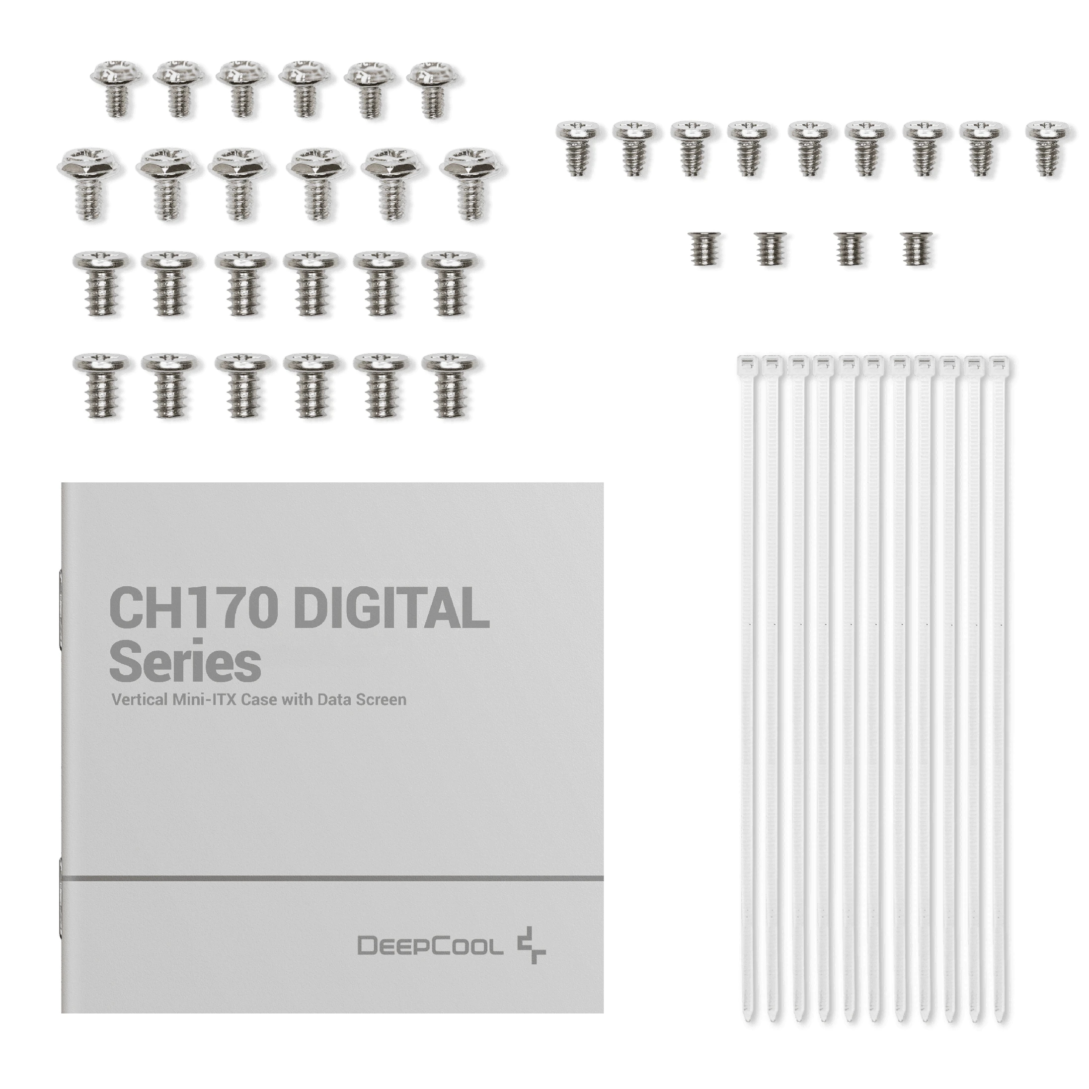 Кутия DeepCool CH170 DIGITAL White Case mini-ITX
