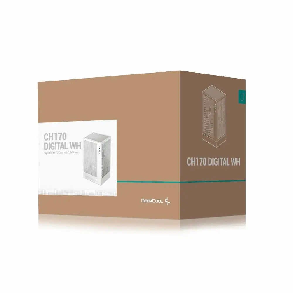 Кутия DeepCool CH170 DIGITAL White Case mini-ITX
