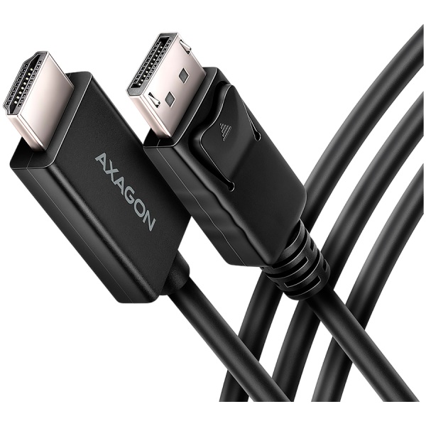 Кабел AXAGON RVD-HI20C2 DisplayPort - HDMI 2.0 cable 1.8m 4K/60Hz