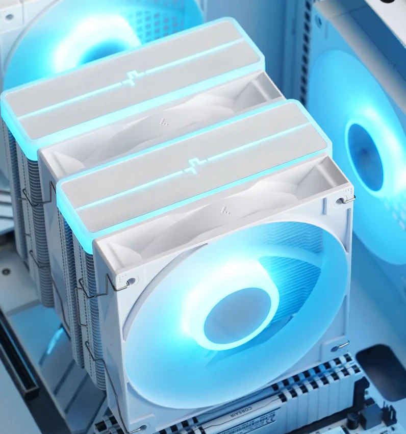Охладител за процесор DeepCool AG620 WH ARGB V2 Dual-Tower CPU Cooler 