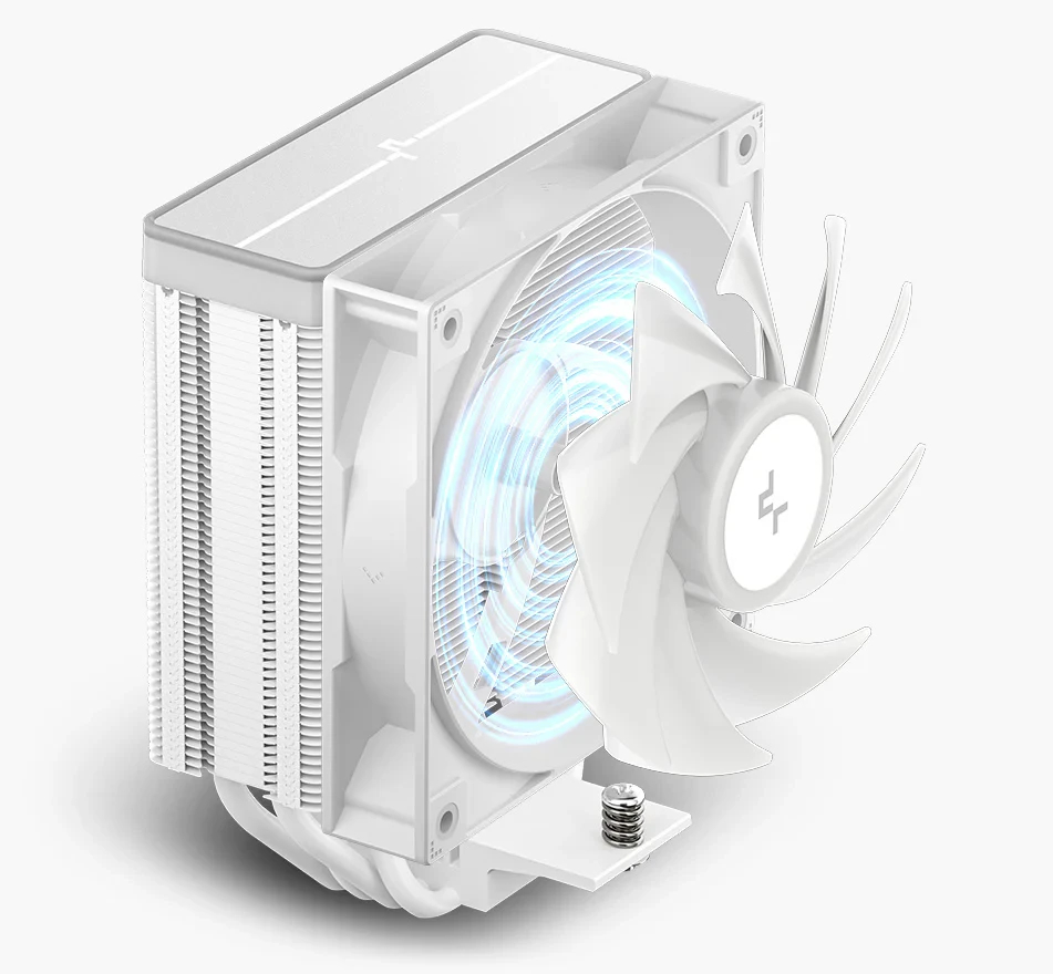 Охладител за процесор DeepCool AG400 White ARGB V2 CPU Cooler 