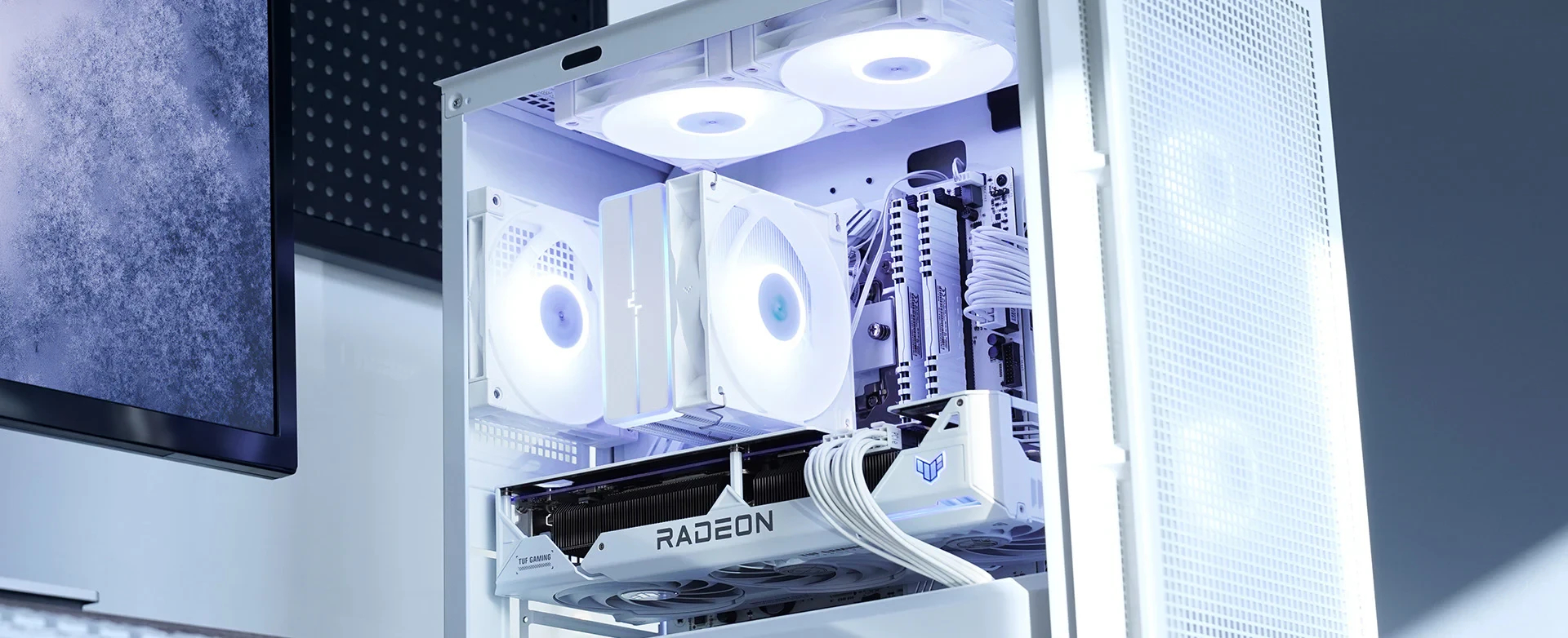 Охладител за процесор DeepCool AG400 White ARGB V2 CPU Cooler 