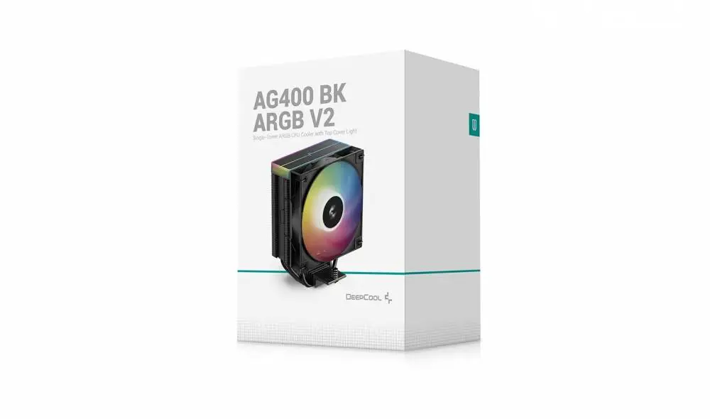 Охладител за процесор DeepCool AG400 Black ARGB V2 CPU Cooler