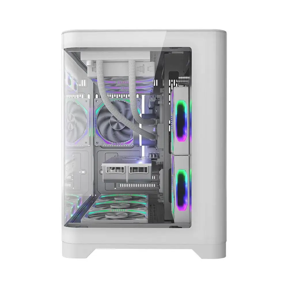 Кутия 1stPlayer UV6 White Case mATX