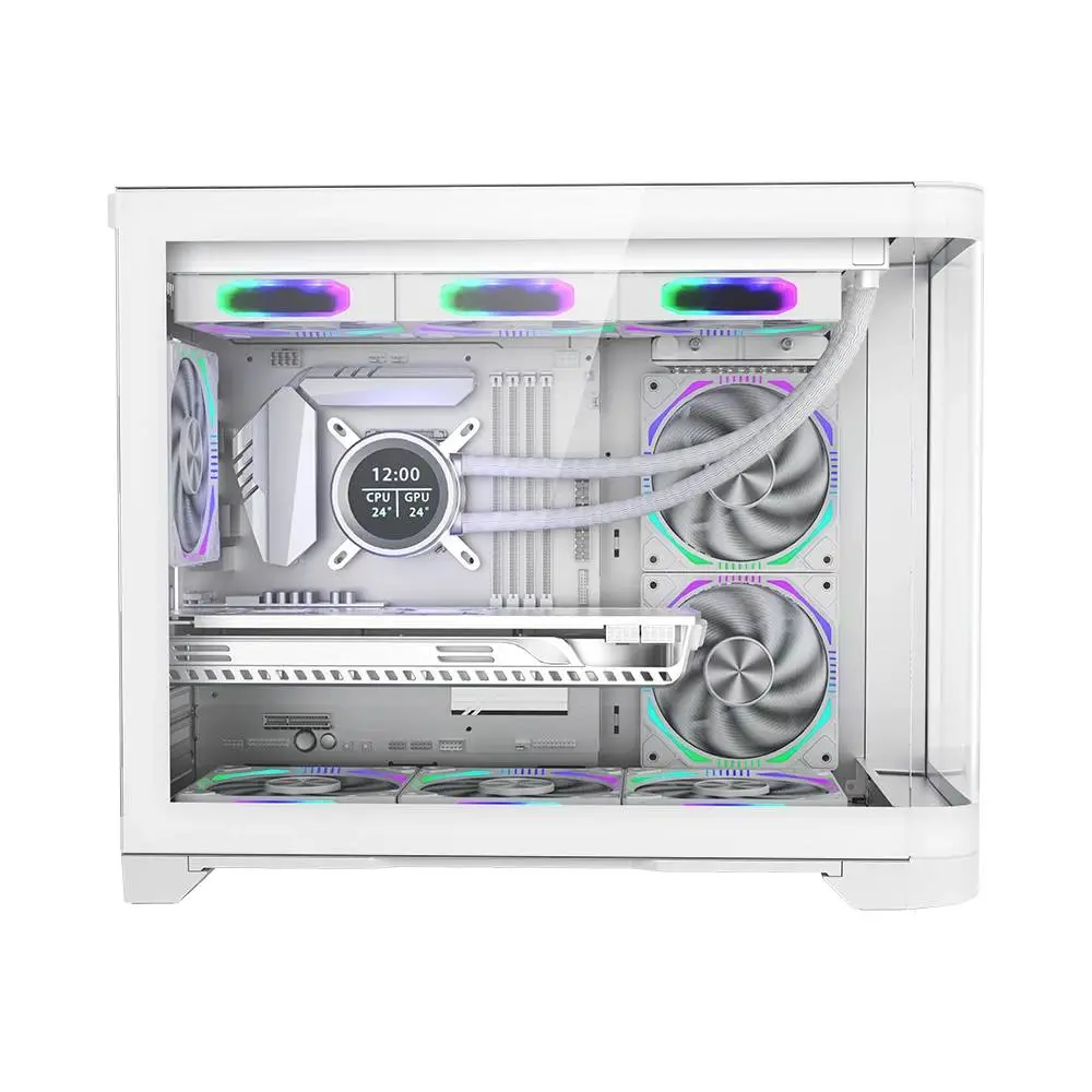 Кутия 1stPlayer UV6 White Case mATX