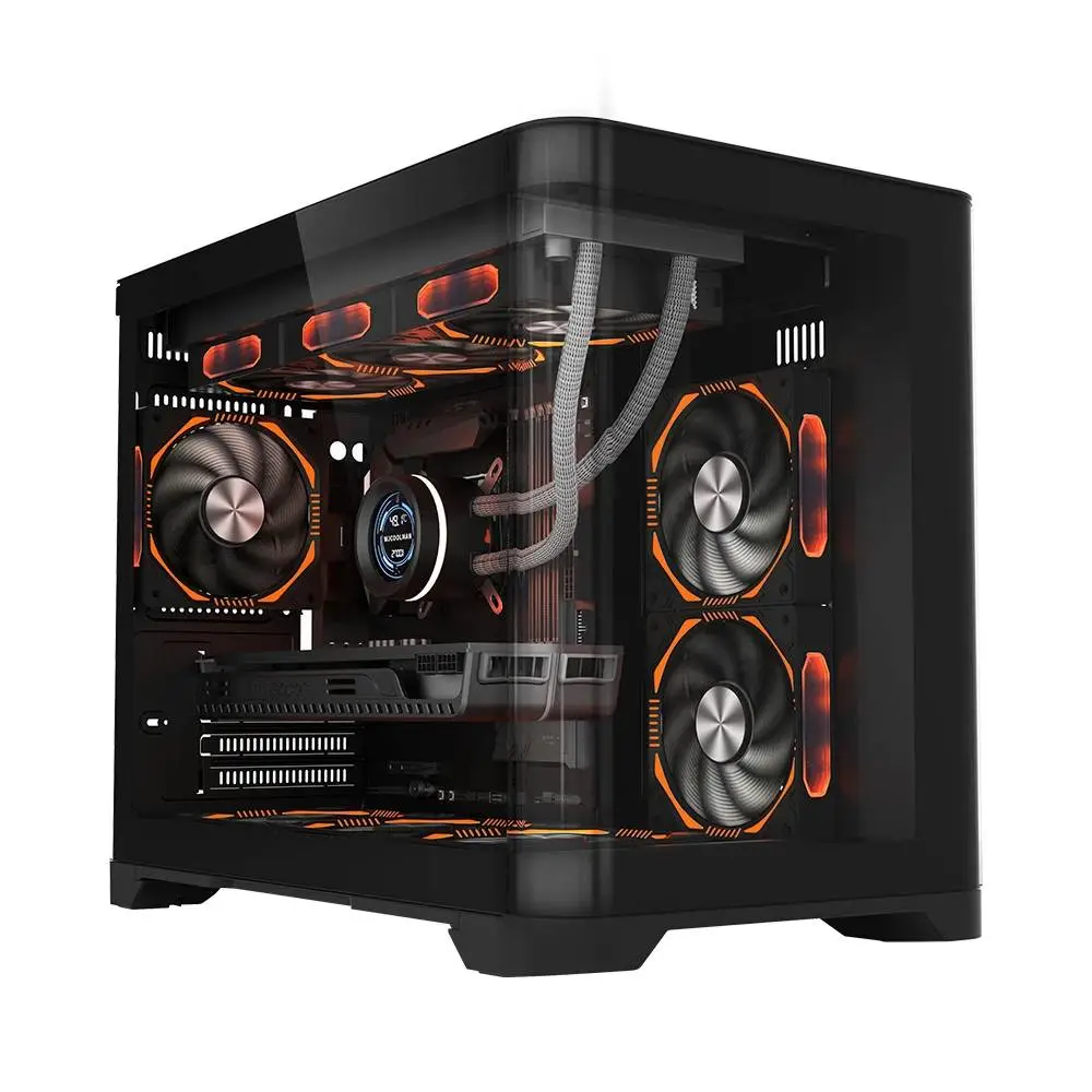 Кутия 1stPlayer UV6 Black Case mATX