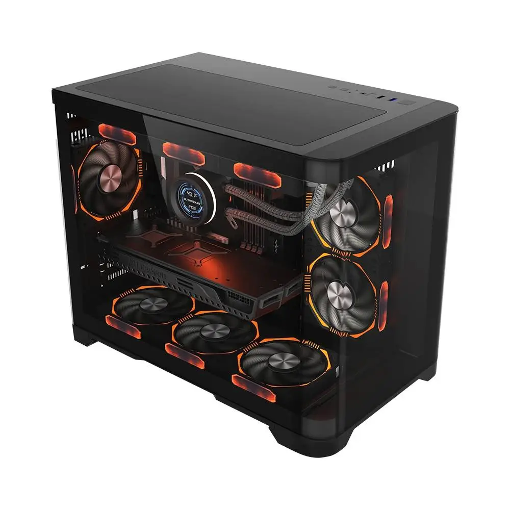 Кутия 1stPlayer UV6 Black Case mATX